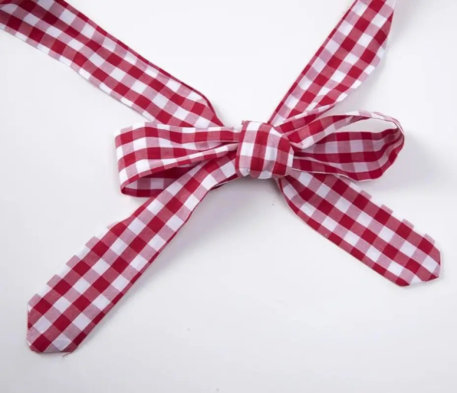 laniere Tablier Vichy Rouge