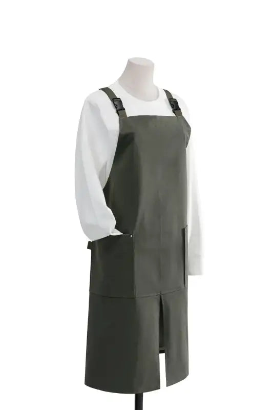 Waterproof Apron Coffee Restaurant Canvas Cover Work Suit Bib Pure Cotton Kitchen Uniform Factory Korean Japanese