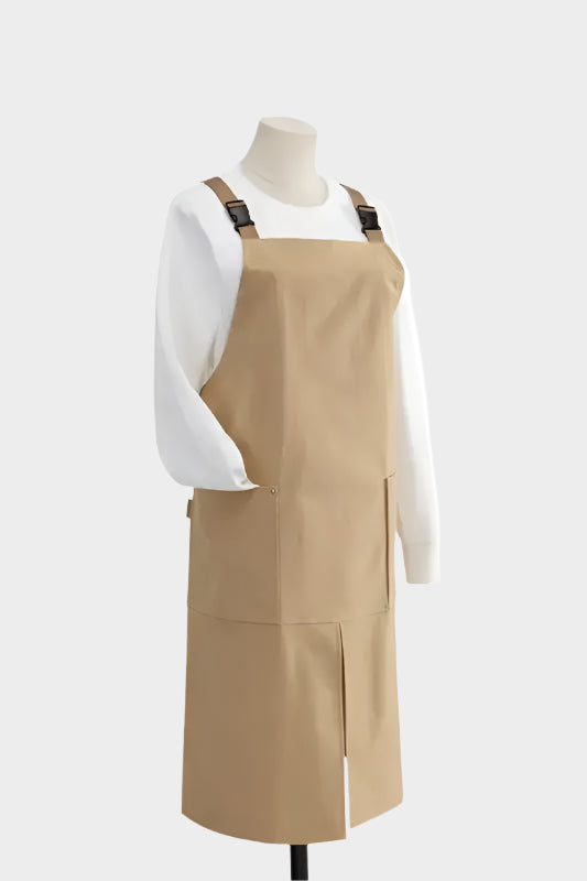 Waterproof Apron Coffee Restaurant Canvas Cover Work Suit Bib Pure Cotton Kitchen Uniform Factory Korean Japanese
