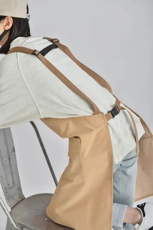 Waterproof Apron Coffee Restaurant Canvas Cover Work Suit Bib Pure Cotton Kitchen Uniform Factory Korean Japanese