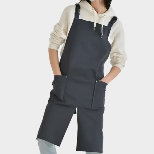 Waterproof Apron Coffee Restaurant Canvas Cover Work Suit Bib Pure Cotton Kitchen Uniform Factory Korean Japanese