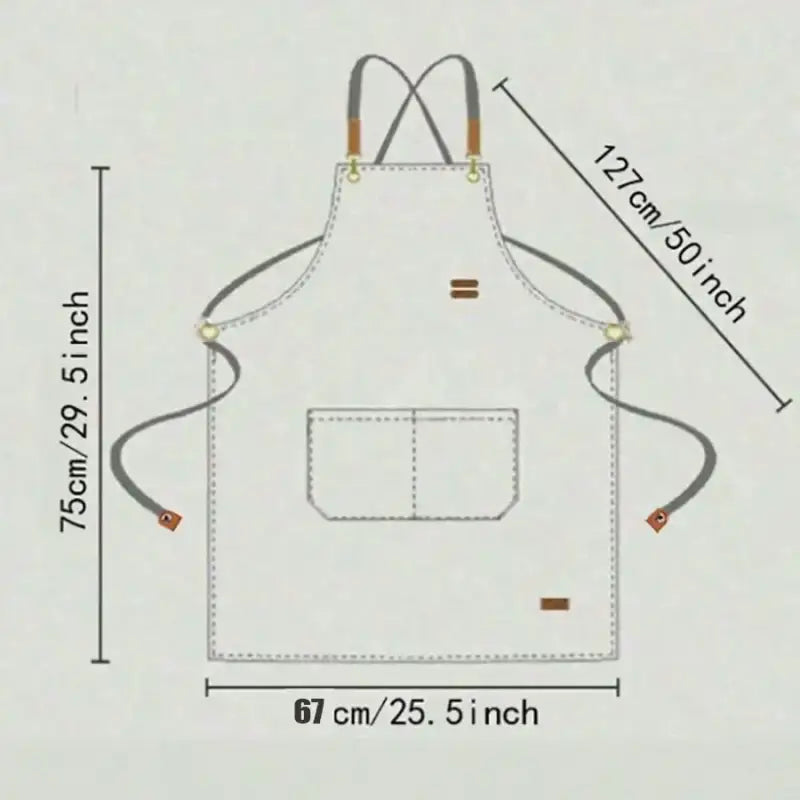 Tablier de Cuisine Imperméable avec Bretelles Croisées