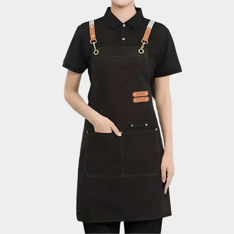 Tablier de Cuisine Imperméable avec Bretelles Croisées