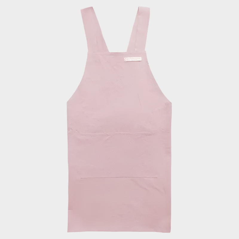 Tablier Japonais Long Rose Croisé au Dos